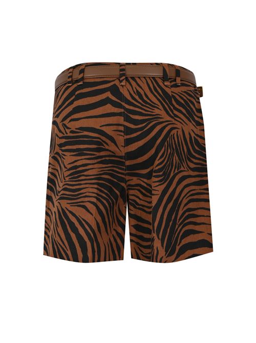 Shorts MSTNOVELLA in lino e cotone stampato MAX MARA STUDIO | 2616141022600002